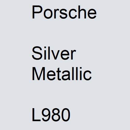 Porsche, Silver Metallic, L980.